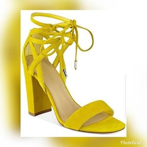 Marc Fisher Fatima Lace Up Block Heel Sandals